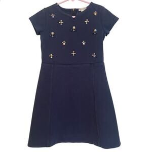 Crewcuts Factory Navy Blue Jeweled Bodice Dress Size‎ 8
